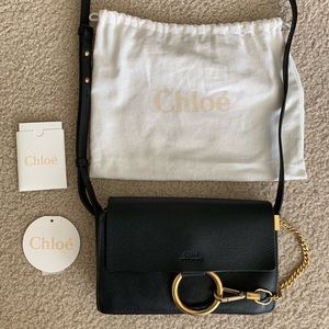 Chloe Faye small shoulder bag black